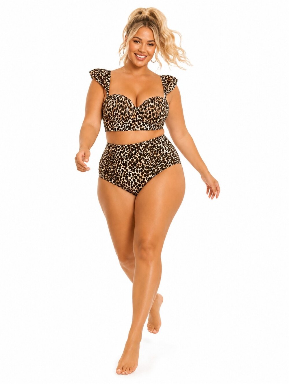 Torrid Leopard Underwire Bikini Set 4X DD/F Top 3X Briefs NWT